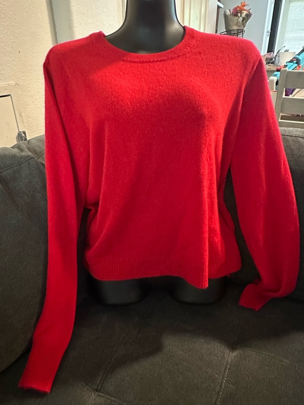 Women's Red Cashmere Sweater